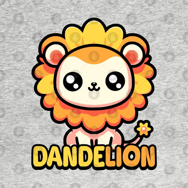 Dandelion! Cute Flower Lion Pun by Cute And Punny